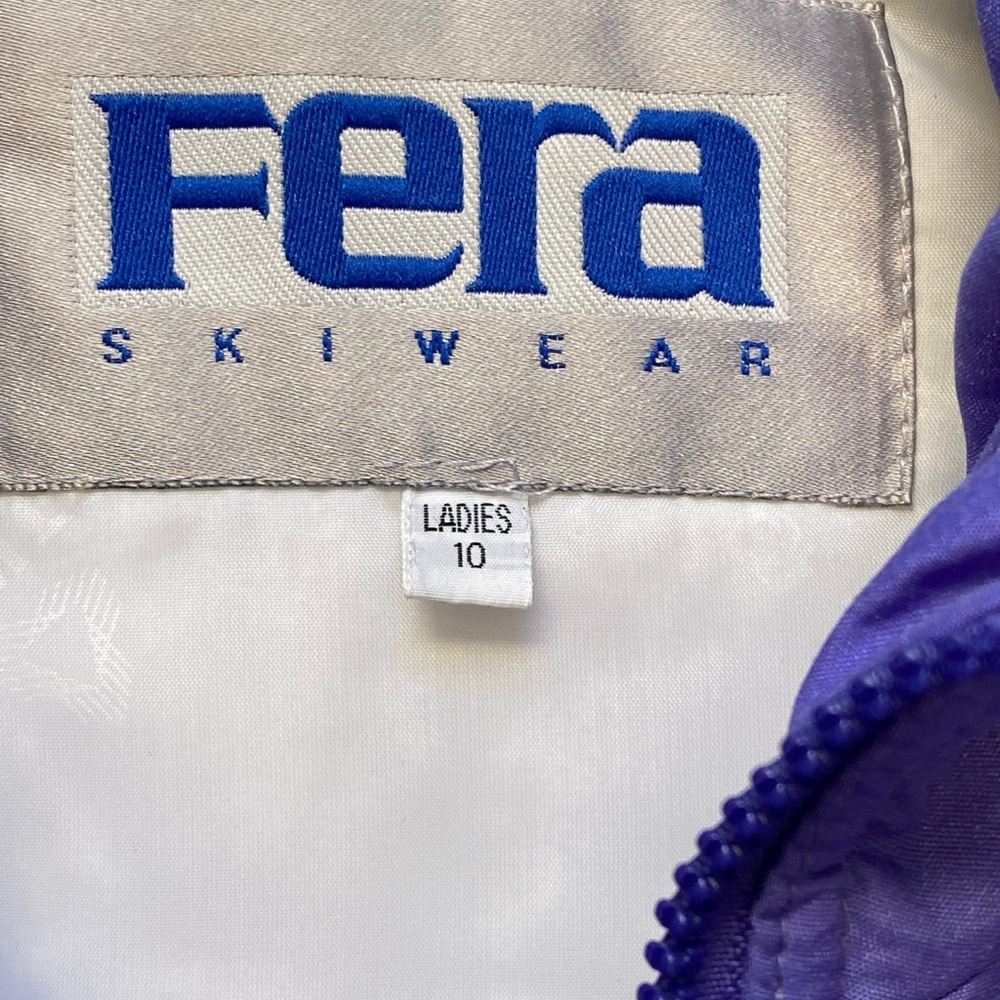 FERA Women’s Ski Coat Size 10 Purple Glitter Polka Dot Vintage 90s Snow Jacket - Picture 15 of 16